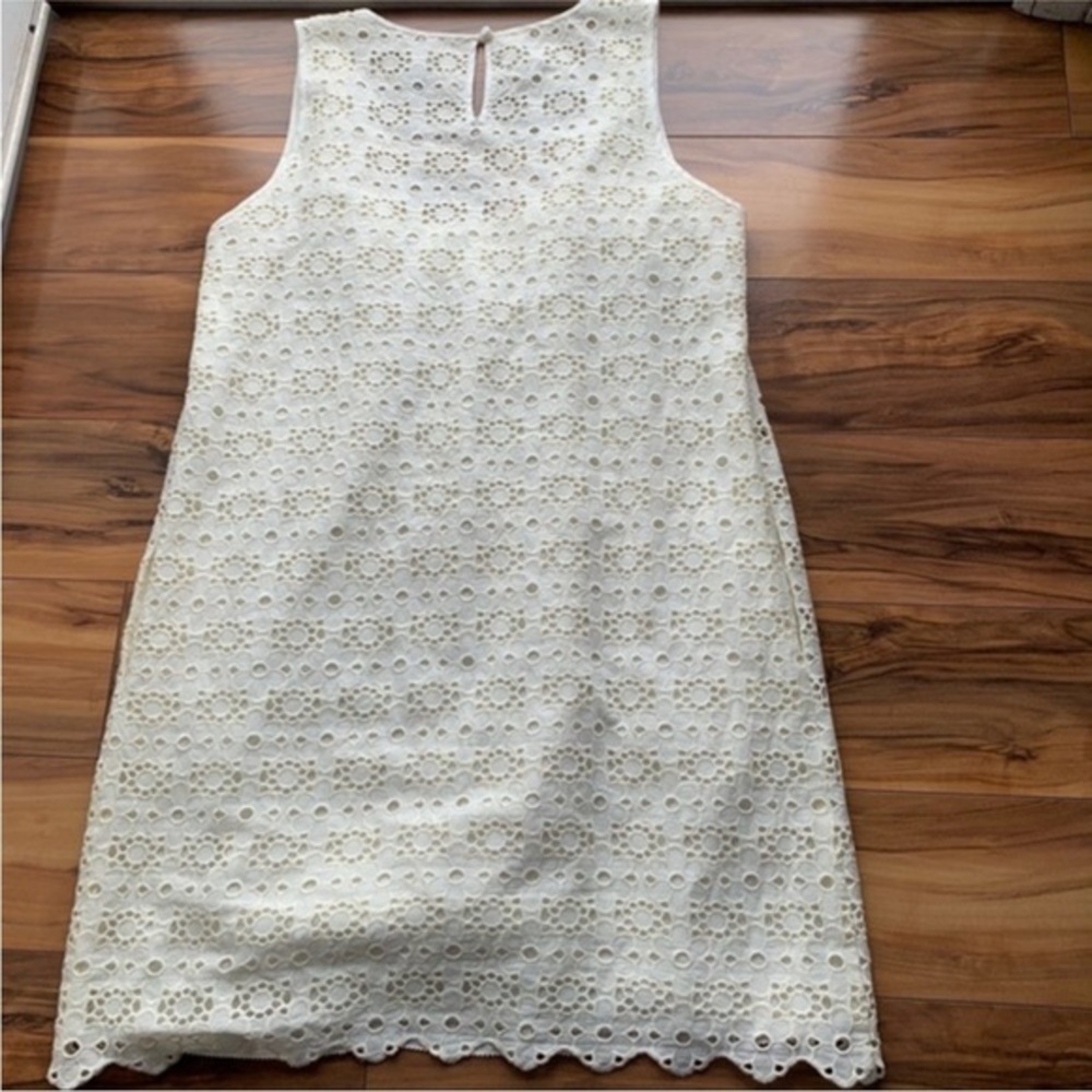 J.Crew collection eyelet embroidered sleeveless dress 8